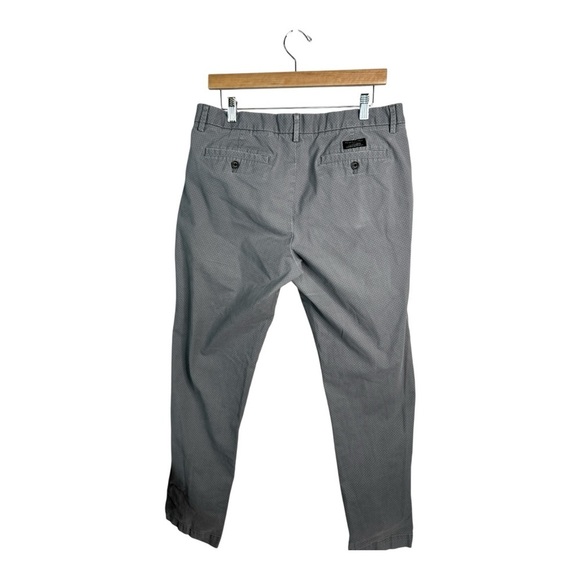 Banana Republic Factory Mason Chino Print Pants Mens Size 34x32 Paris Grey - Picture 2 of 5